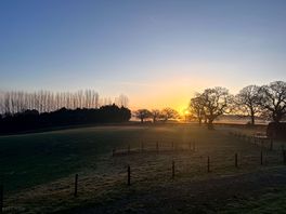 Sunrise view from the porch