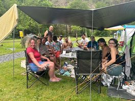 Having fun with family