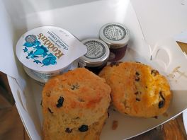 Scones jam and cream to takeaway