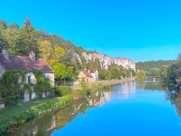 View from the bridge at the end of the road about 5 mins walk from site.