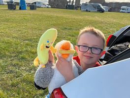 My son enjoying the last of the sun with steve seagallll