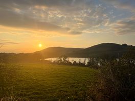 Beautiful sunset from the camping field.