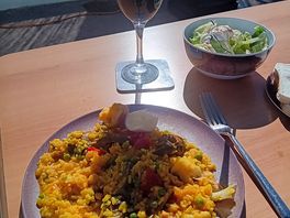 Paella lunch courtesy of the team!