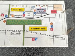 Campsite map with 3 seperate areas including quiet family area