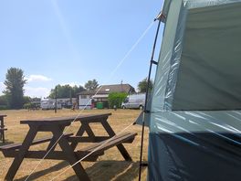 Picnic benches available to use