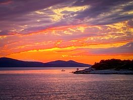 Looking west at sunset