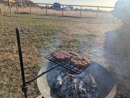 Firepit hired time for some cooking.