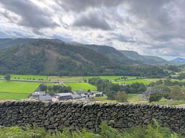 Looking down on farm