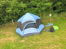 Tent survived the night despite being first-timers and the yellow weather warning for wind a rain