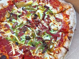 Pepperoni pizza made on site! was super yummy!
