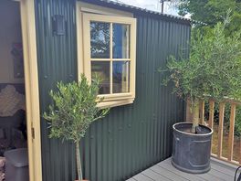 Outside the hut