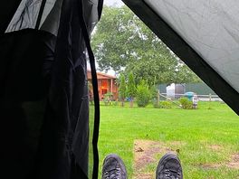 Prima uitzicht vanuit de tent