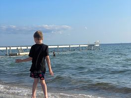 Odtseestrand mit steg direkt am gelände