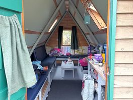 Inside the urr wigwam - simple but very comfortable accommodation.