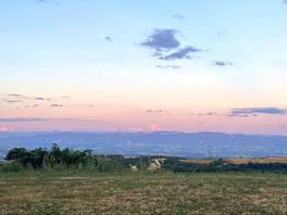 Aussicht vom zeltplatz am abend