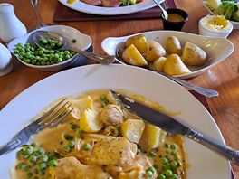 My cajun chicken and jan's gammon