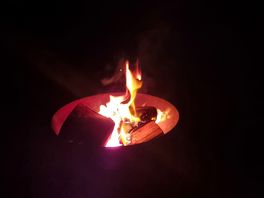 Nighttime fire