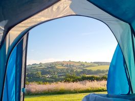 Views in the morning from our tent