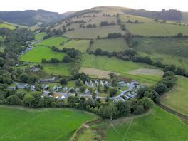 The entire campsite captured with drone