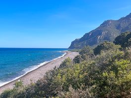 Strandanschnitt des campingplatzes