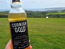 Cornish cider with a cornish view