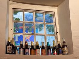 In the brewery bar