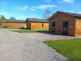 5 star cabins with pond behind each one. could see geese and sometimes swans.