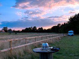 View from our tent showing the bbq table !!!