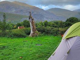 View from outside the tent