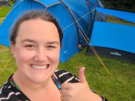 Tent pitched.