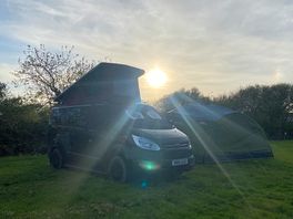 Sun down at widemouth fields.
