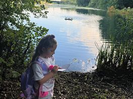 Pearl lakes in the woods exploring