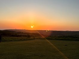 Sunset from field next to our pod