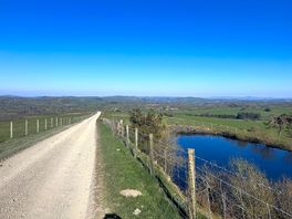 The road we walked back on after our hill climb