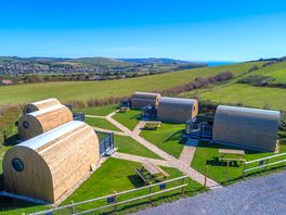 Aerial view of the premier pods