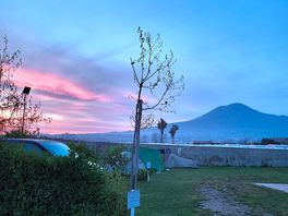 Zicht op de vesuvius