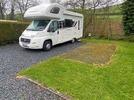 Spacious pitch for motorhome