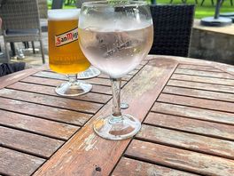 Relaxing in the beer garden