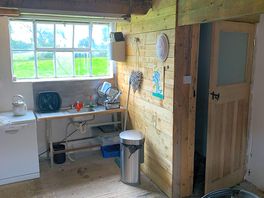 Kitchen area and toilet