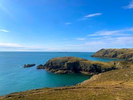 Hiking on the coastal path.