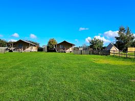 Cabins and bell tent
