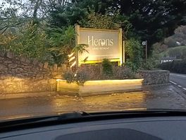 Entrance at night