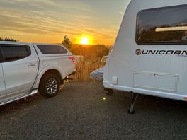 Sunset over the hills.