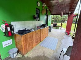 Outside dish washing area