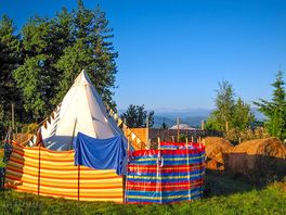 Pitches with views towards the Pyrenees