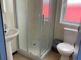 Shower cubicle with toilet and sink!