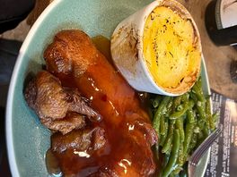 Yummy duck and plum sauce