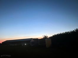 Moon coming up over campsite