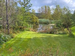 The pond in front of pitch.