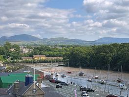 View from caernarfon castle turret